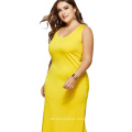 sleeveless women clothes 2020 O-neck plus size dress